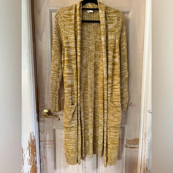 Anthropologie Abigail Duster Sweater in Mustard Marled Knit. Women’s Medium - Picture 4 of 10